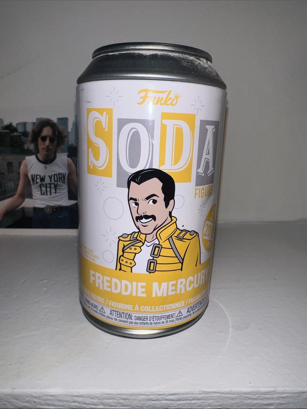 Funko Freddie Mercury SODA Can - Yellow & White